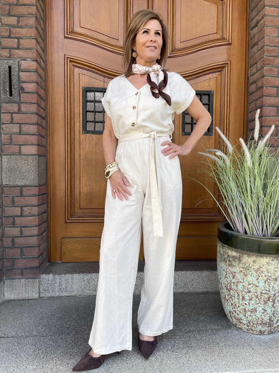 Jumpsuit Q3082 - Beige