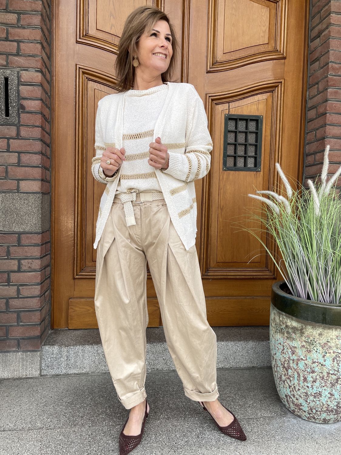 BROEK Beige met RIEM - 78259