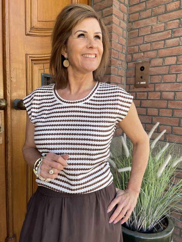 Top TANYA Stripe Choco