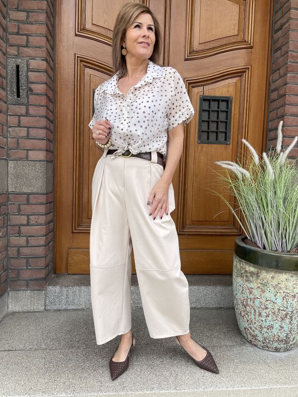 BALLON BROEK BEIGE - met riem