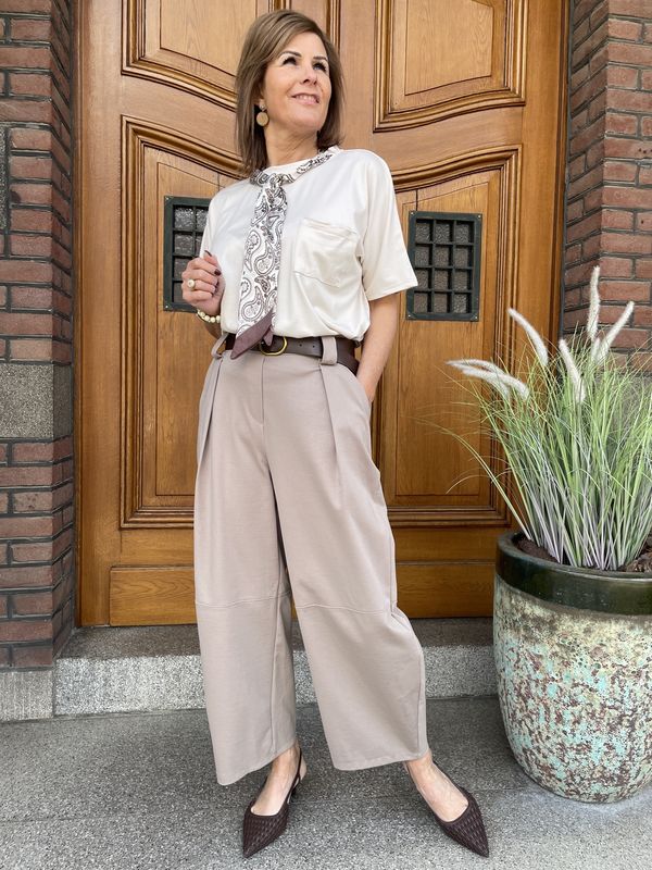 BALLON BROEK TAUPE - met riem
