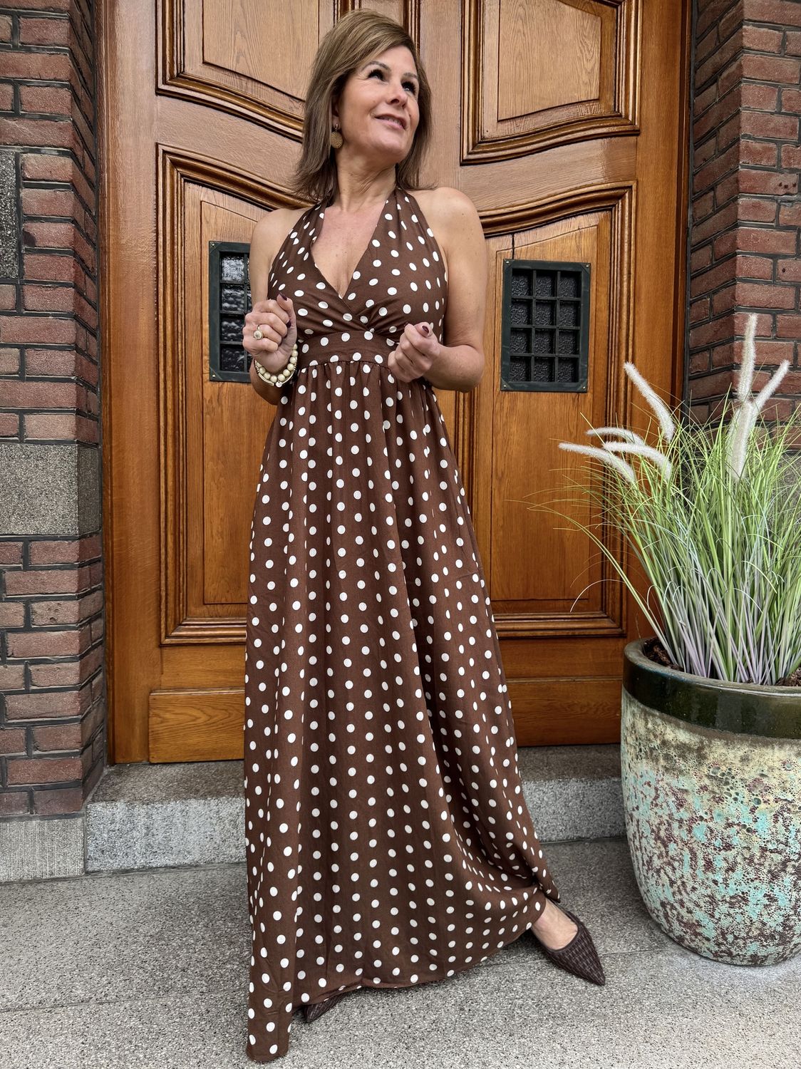 POLKADOT CHOCO DRESS - Marianne