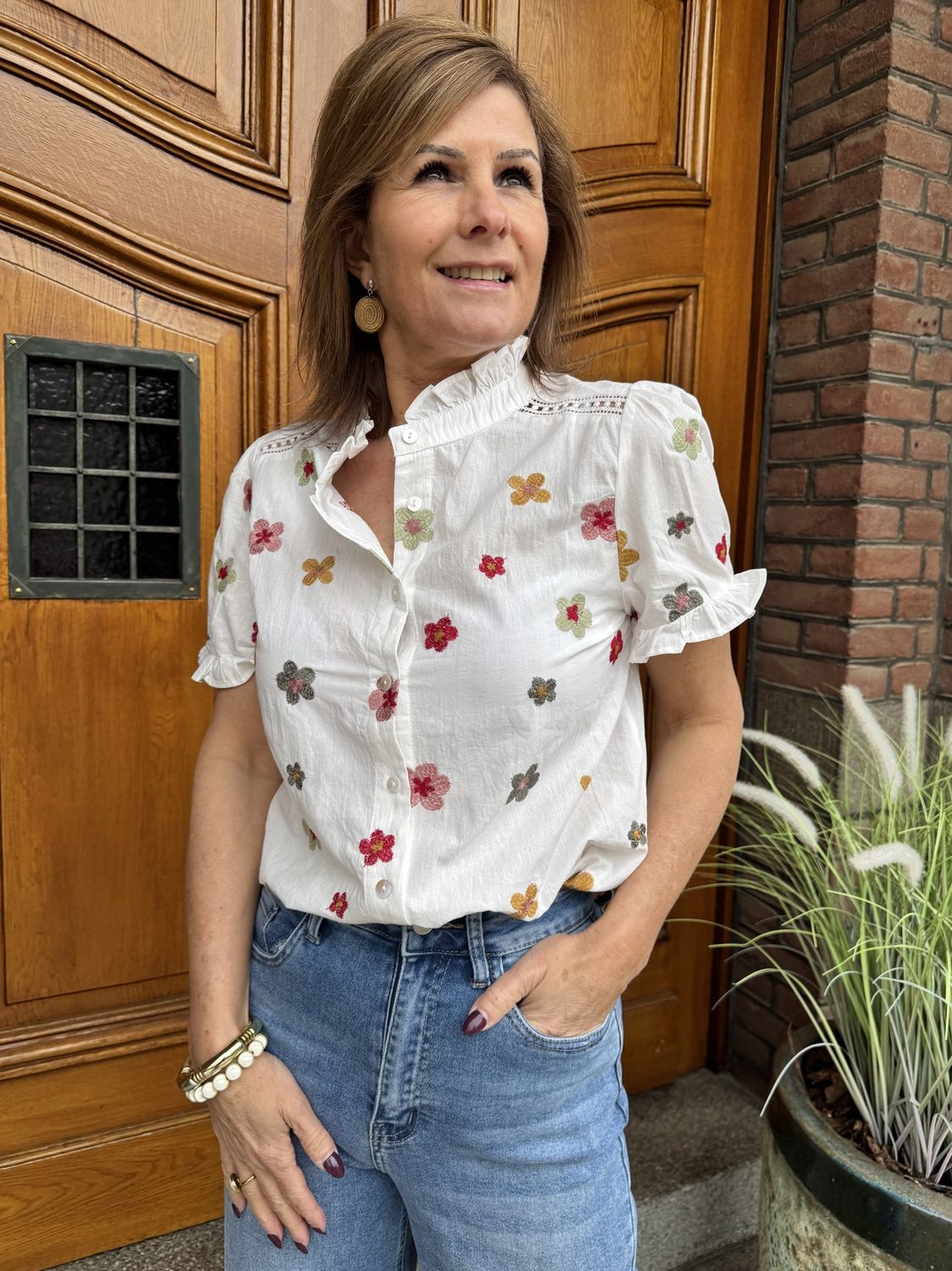 BLOUSE met BLOEMETJES - Nadine