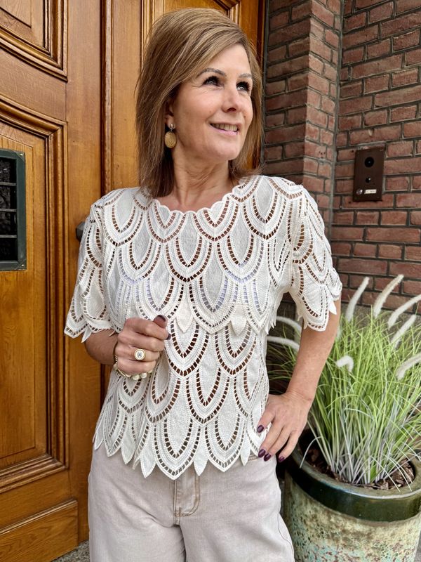 BRODERIE SWEATER - Gehaakt