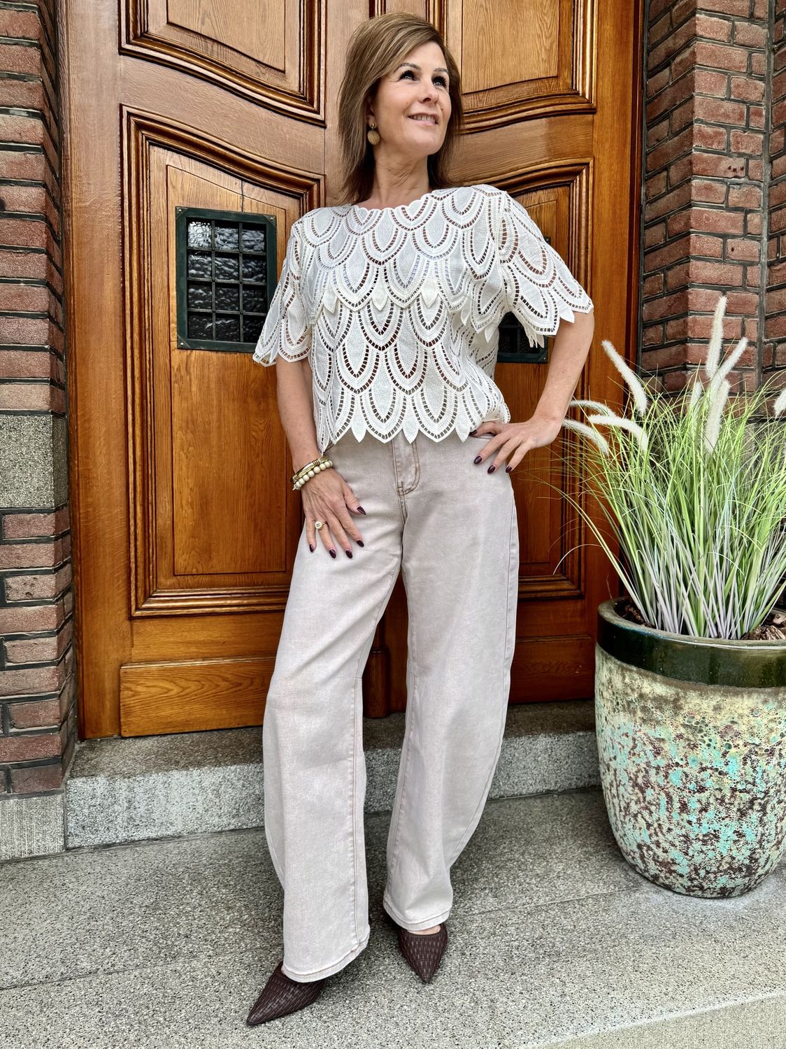 BALLON JEANS - Donker Beige - Barrel