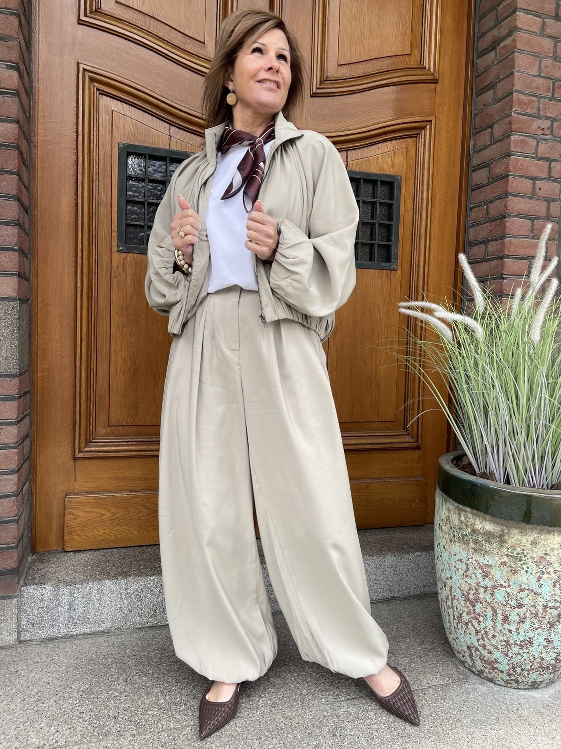 BALLON BROEK - TAUPE - Viscose Mix