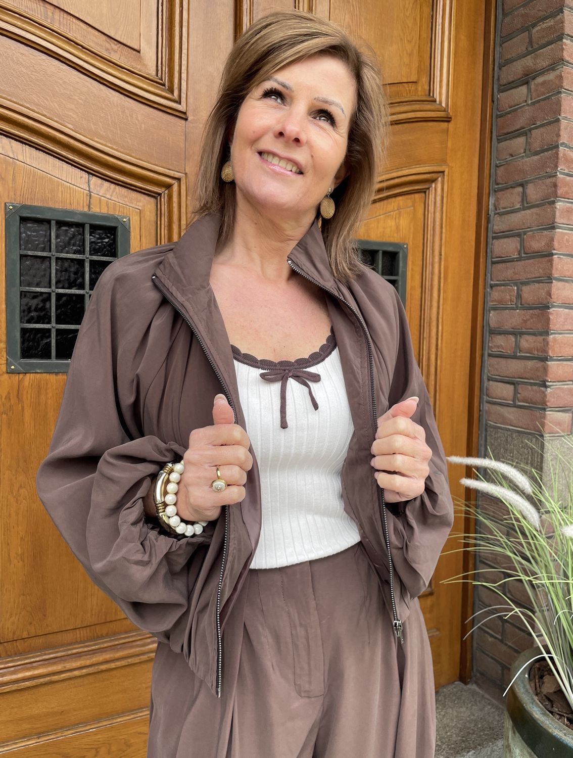 BOMBER - CHOCO - Viscose Mix