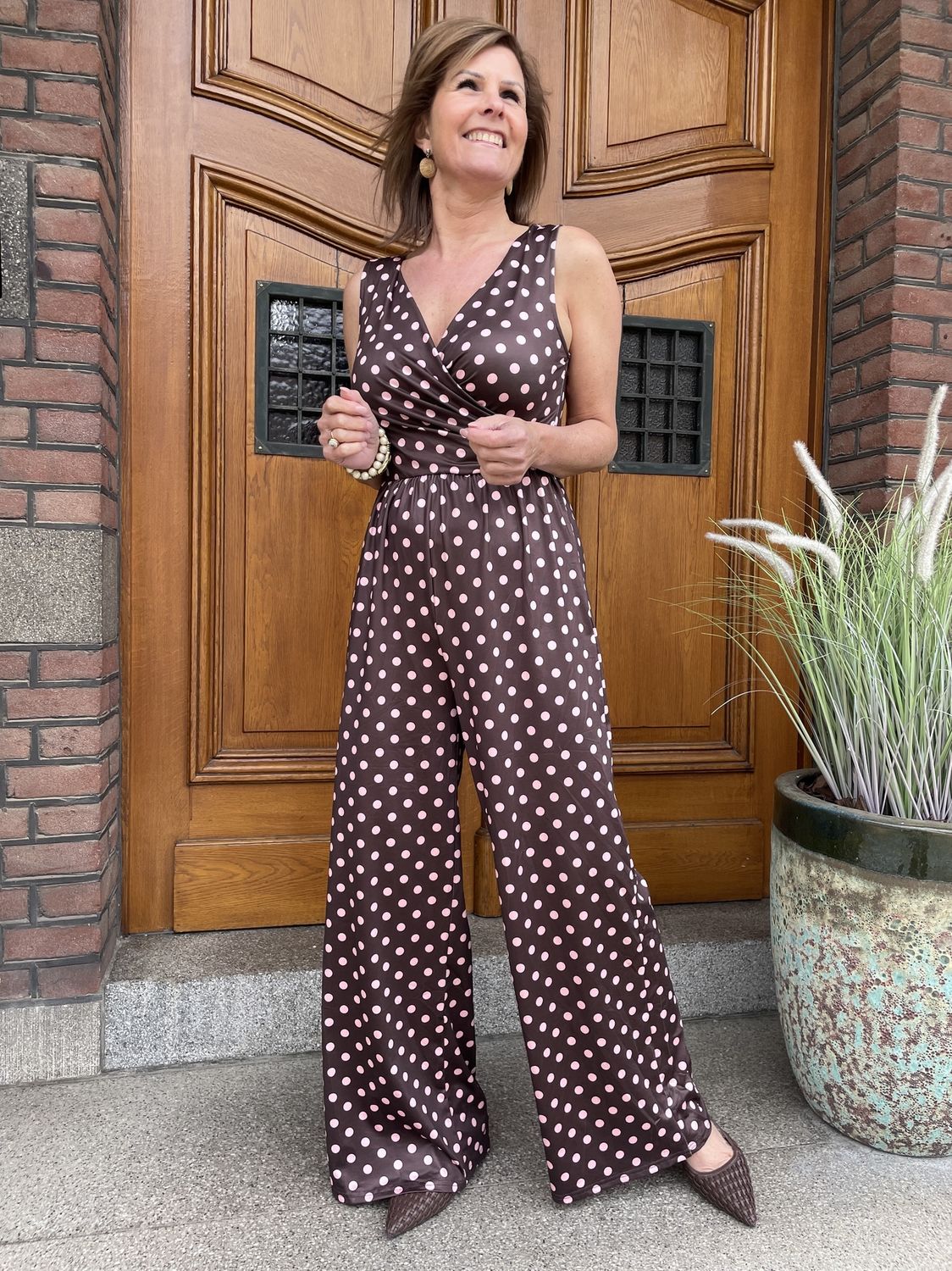 TRAVELLERSTOF JUMPSUIT - CHOCO POLKADOT