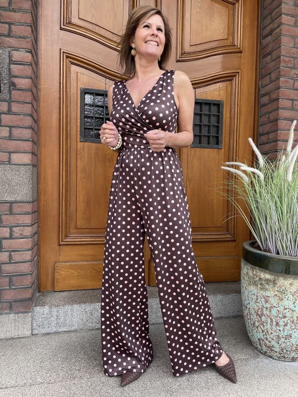 TRAVELLERSTOF JUMPSUIT - CHOCO POLKADOT