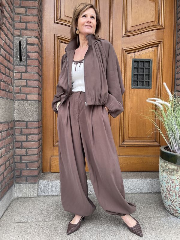 BALLON BROEK - CHOCO - Viscose Mix