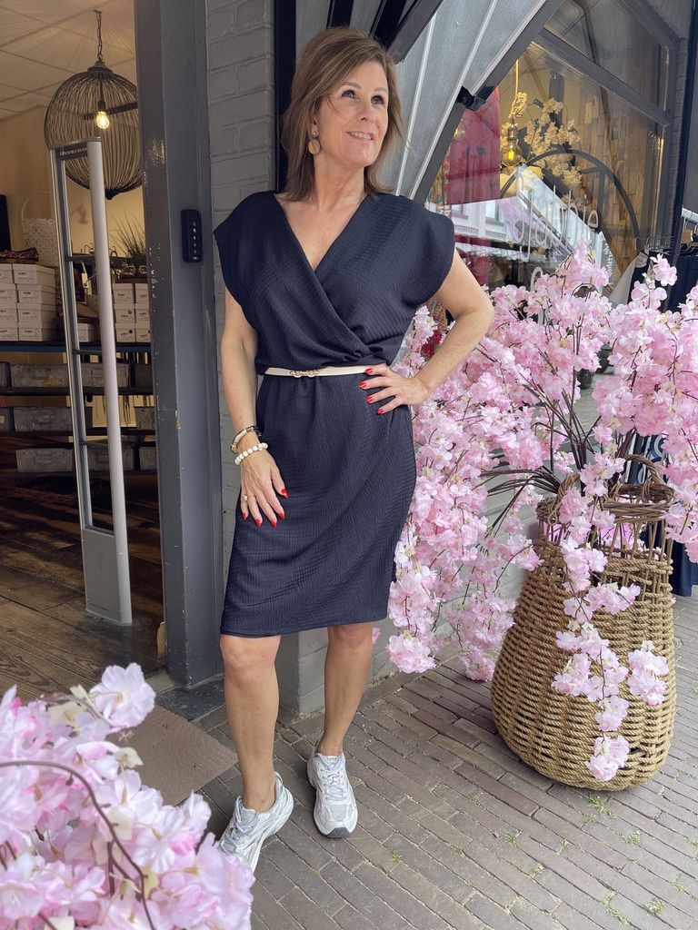 NAVY DRESS - Marleen