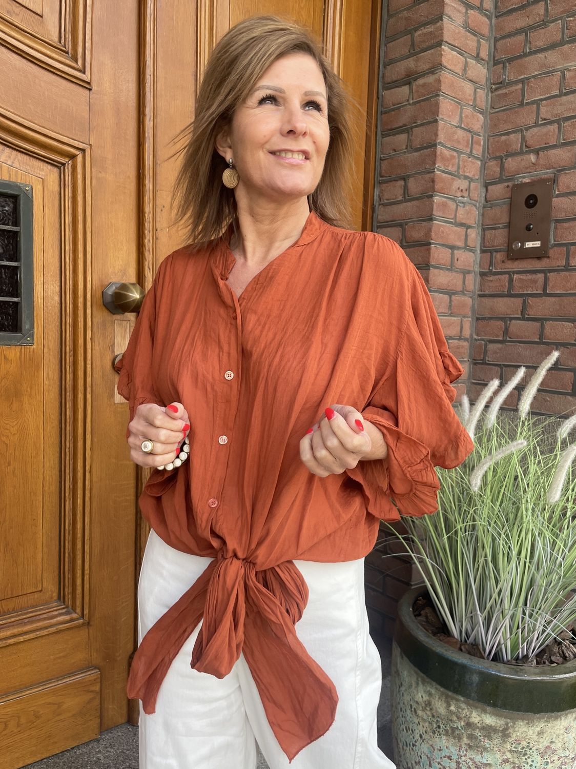 Knot Blouse - Roest
