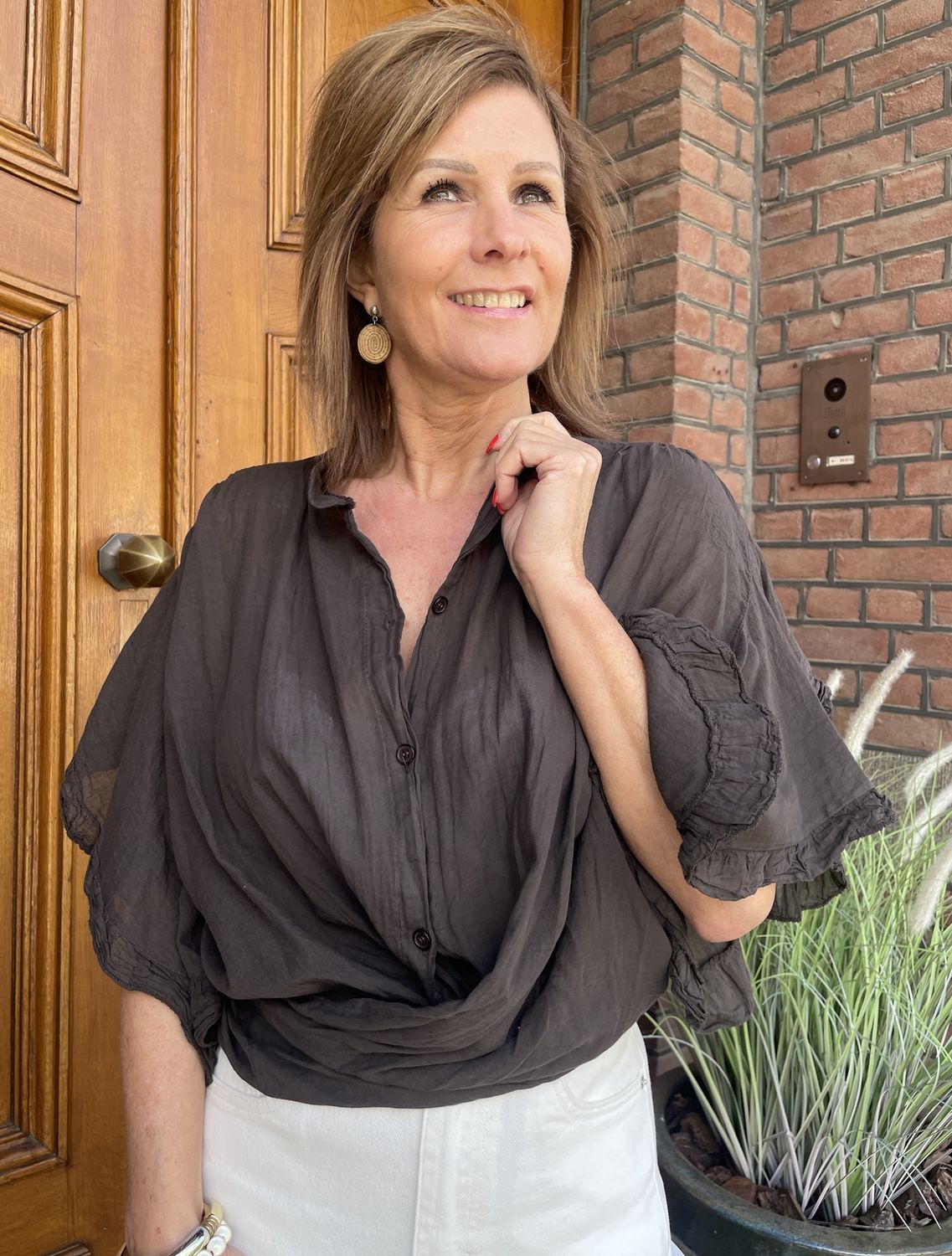 Knot Blouse - Choco