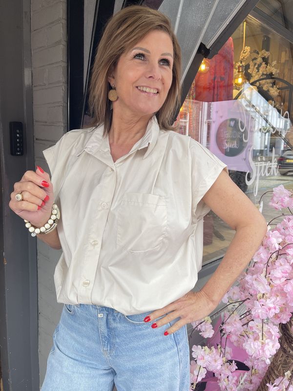 Ballon Blouse Ellie - Beige