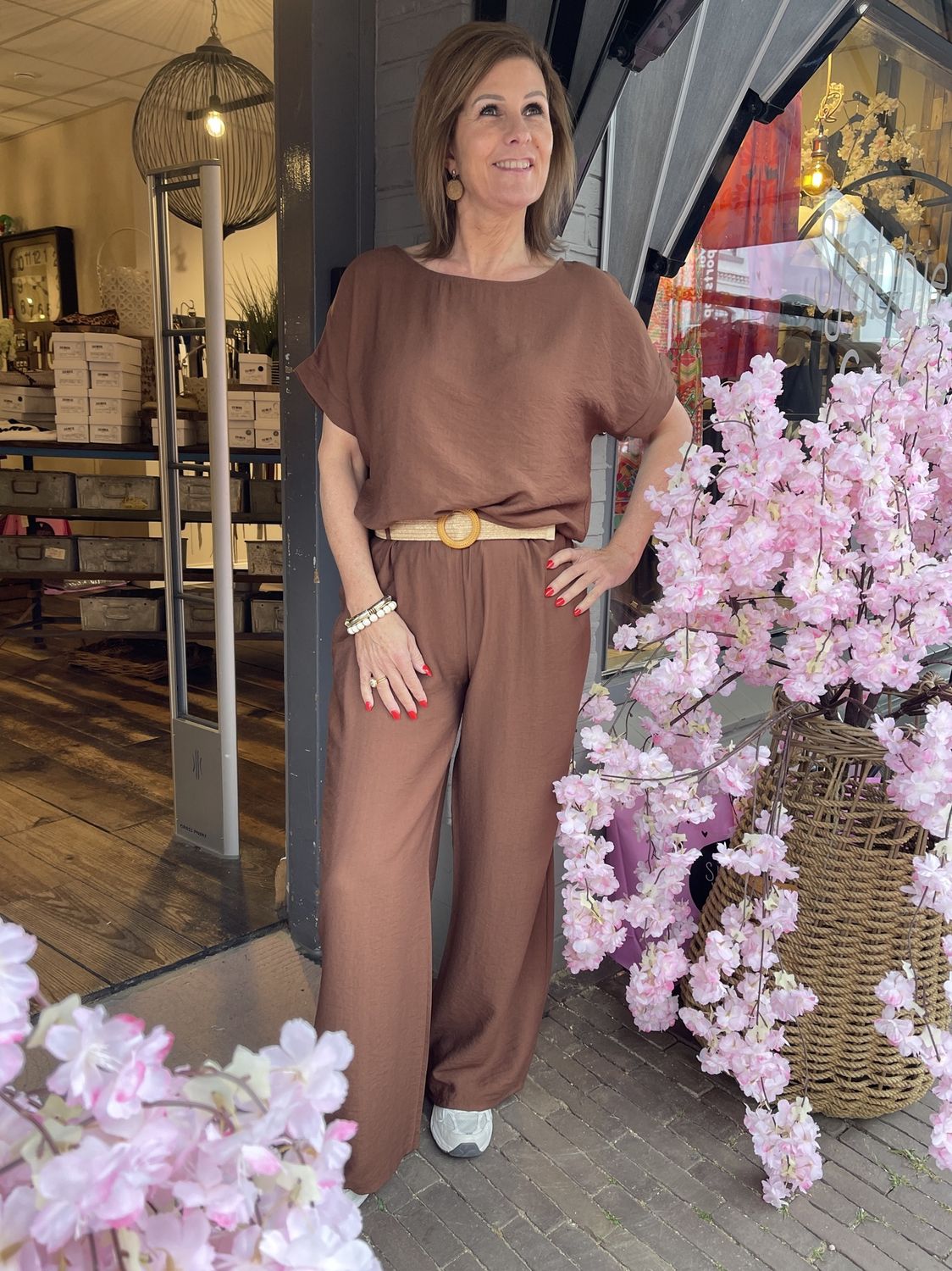 Broek ESMEE - Brique - Viscose