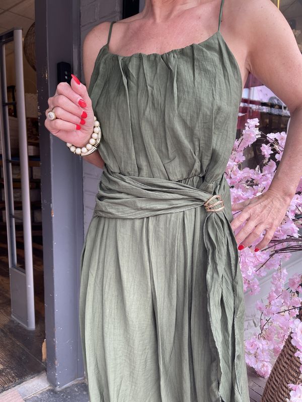 Jumpsuit met Ballon Broek - Groen