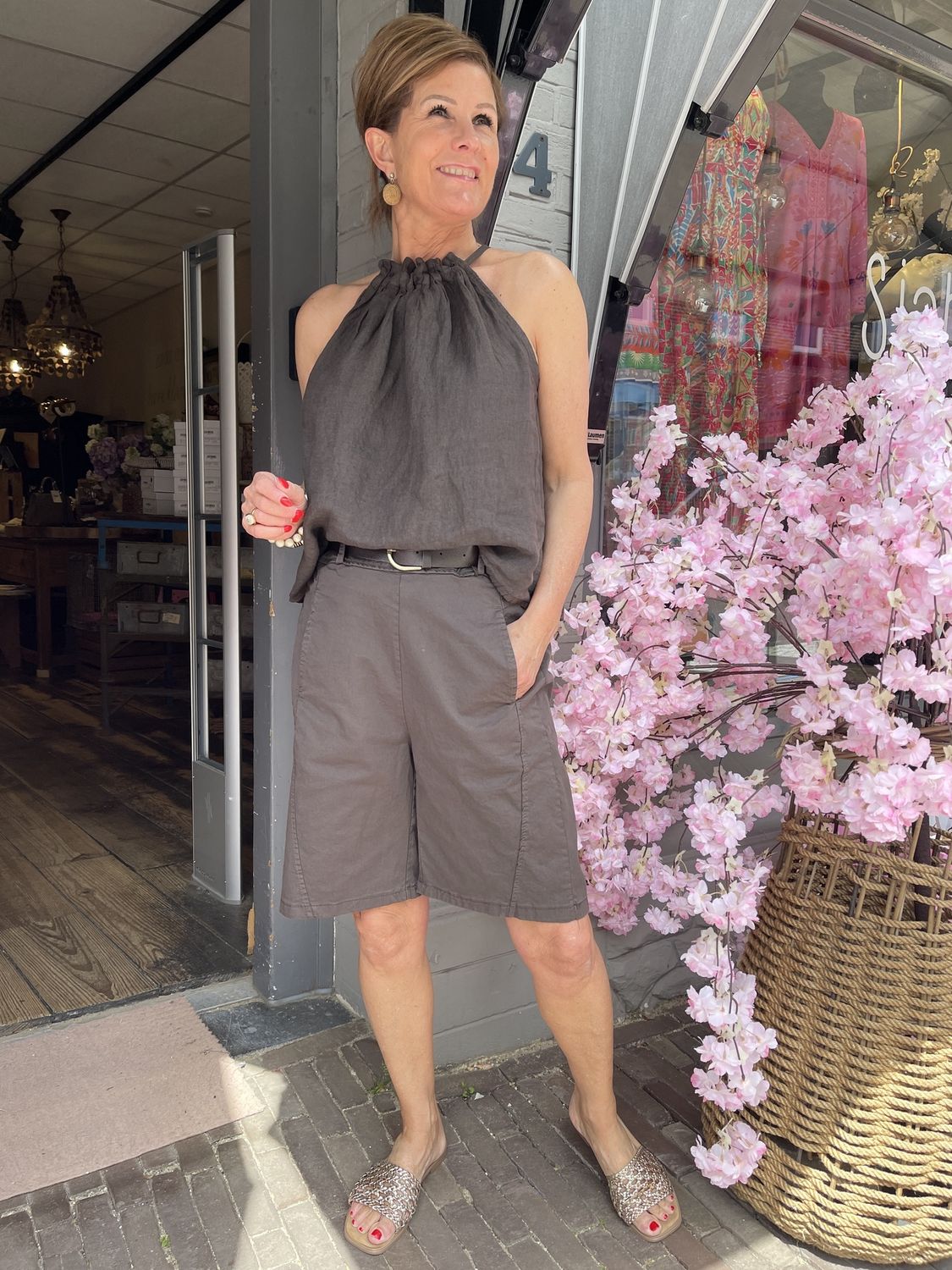 Korte Broek met Riem - Choco