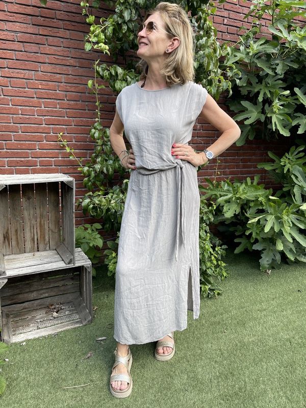 Jurk Debbie met Knot - Taupe