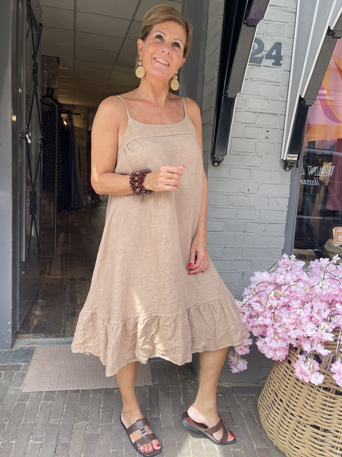 JURK ESSIE - Camel - Linnen