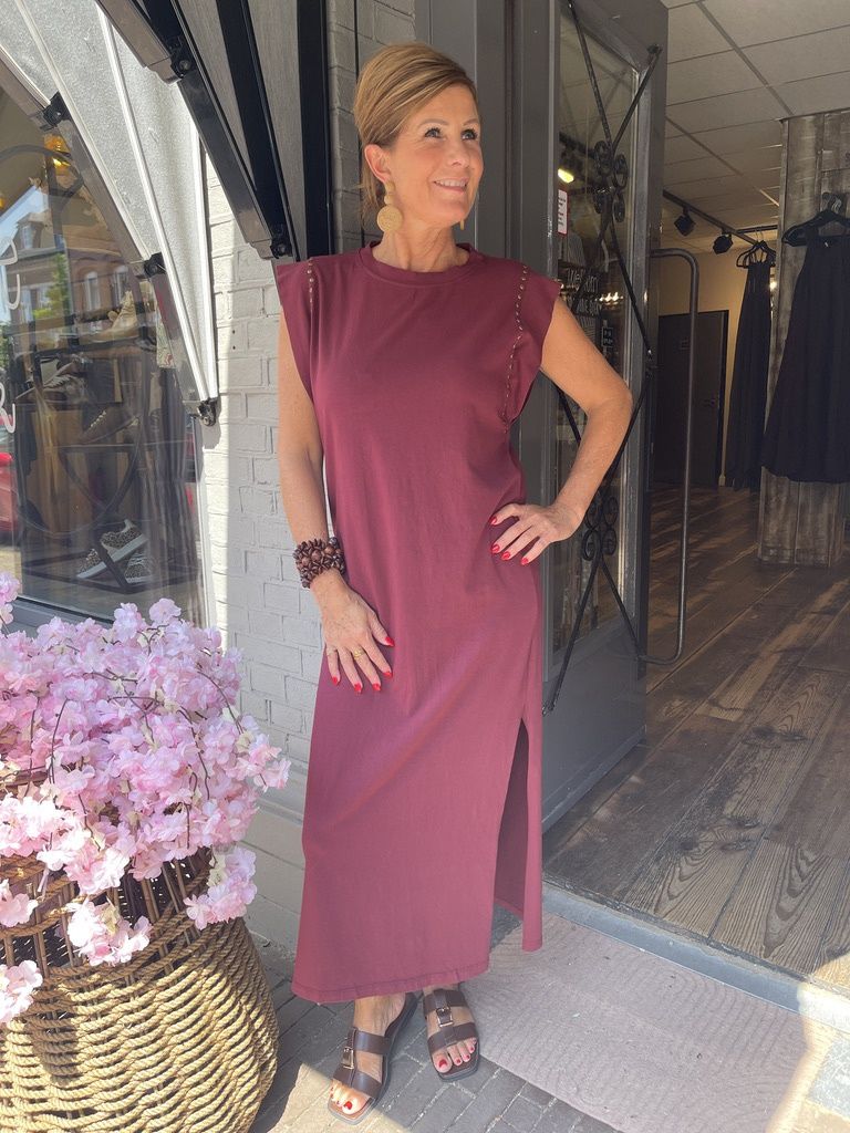Maxi Jurk Stud - Bordeaux