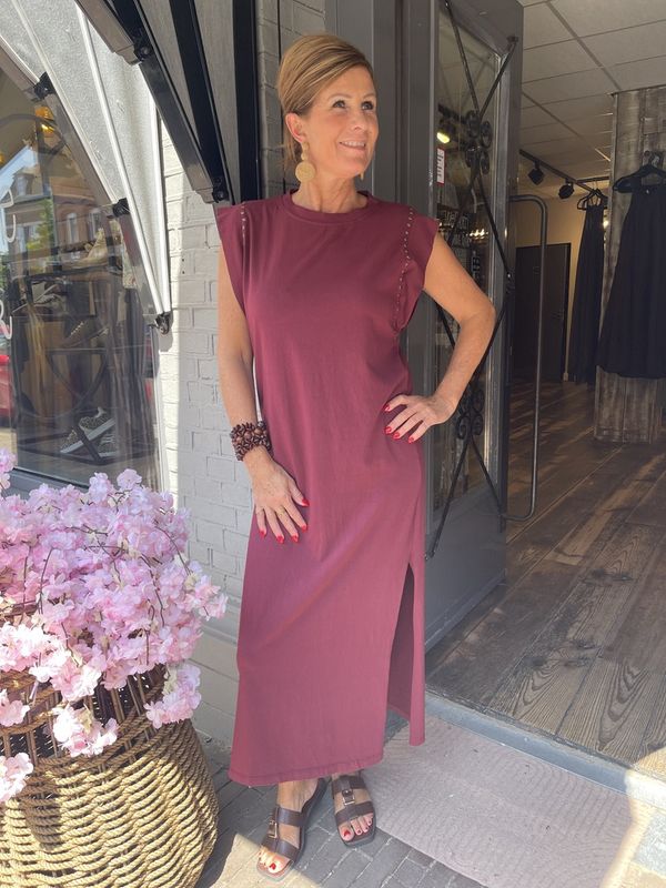 Maxi Jurk Stud - Bordeaux
