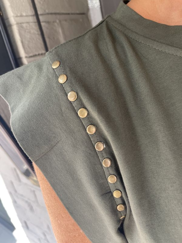 Maxi Jurk Stud - Kaki