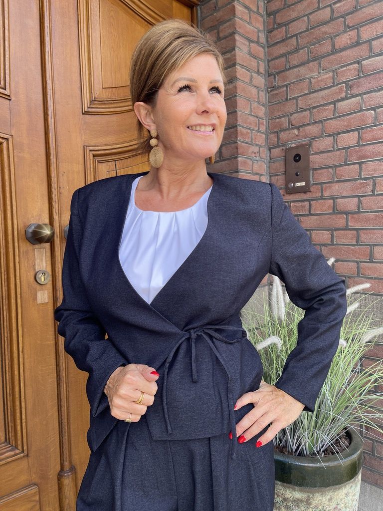 Viscose Blazer Jade - Dark Blue
