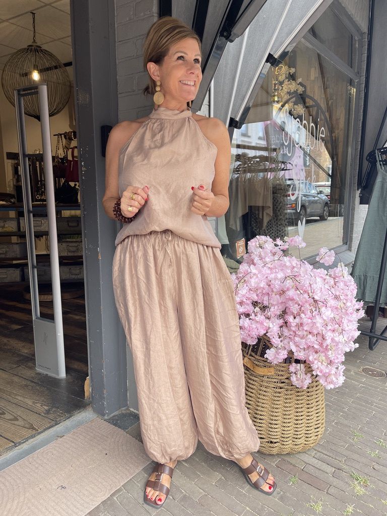 Ballonbroek Metallic - Rose