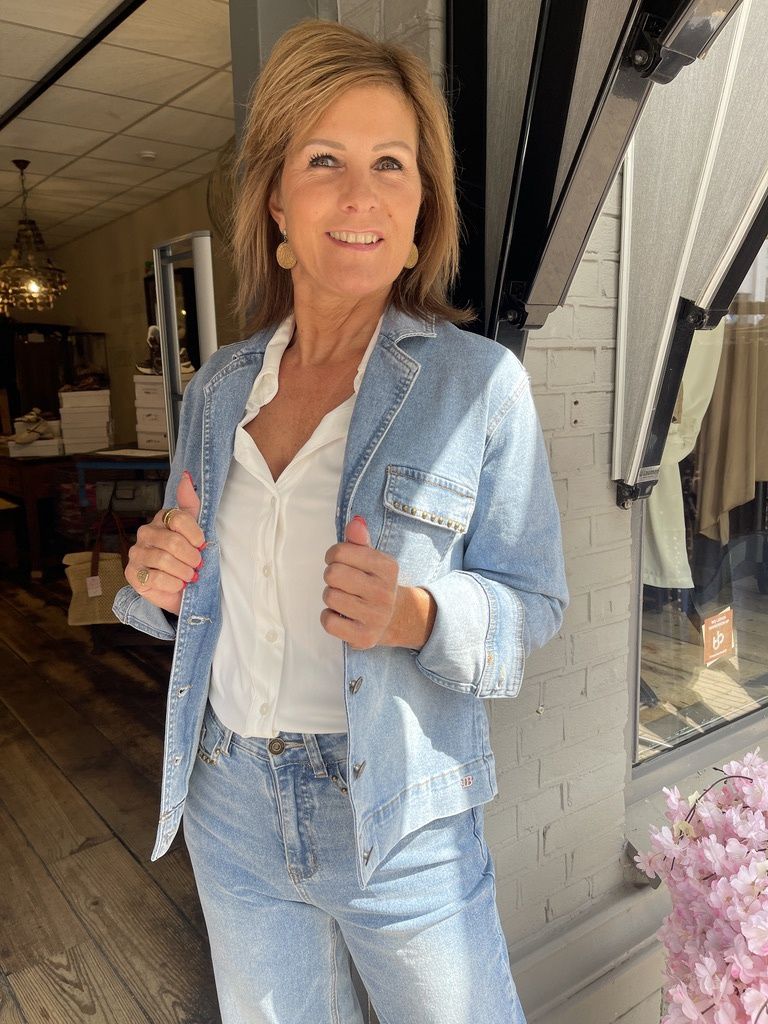 Jeans Jacket Dinthe met Studs