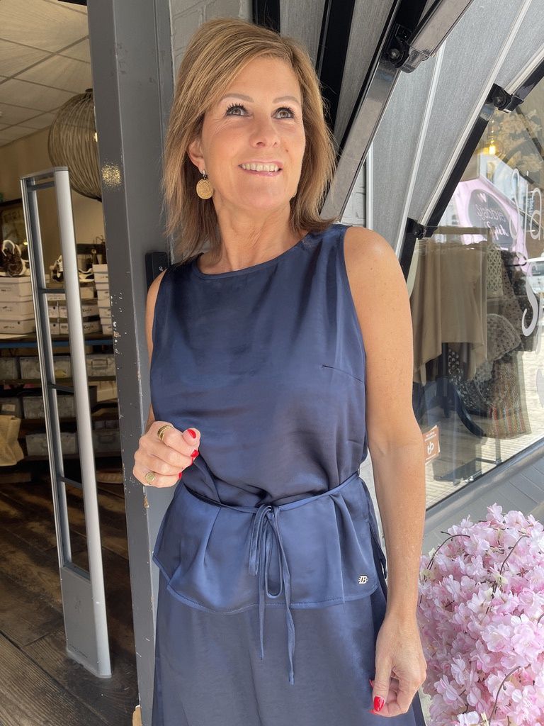 Satijnen Top Danee Blue