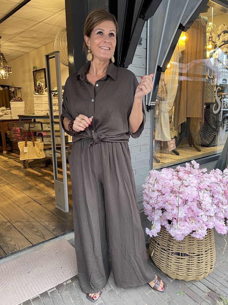 Broek Lilly Viscose - Choco