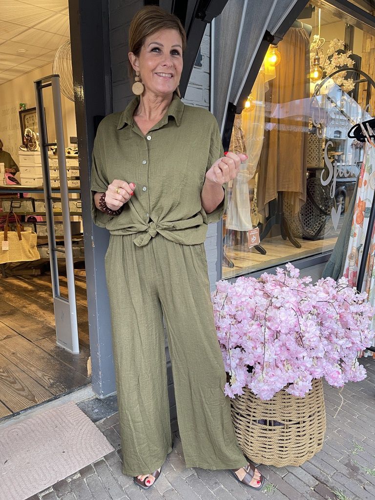 Broek Lilly Viscose - Kaki