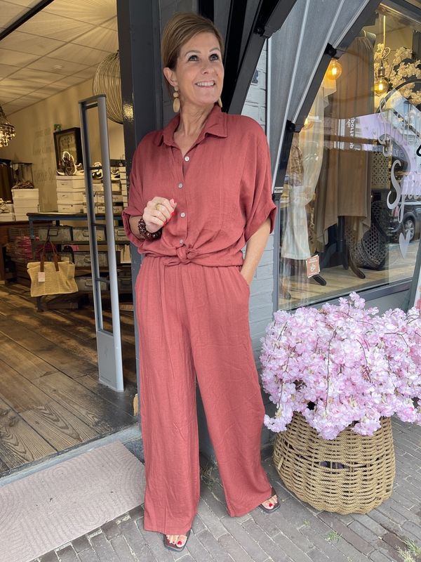 Broek Lilly Viscose - Brique