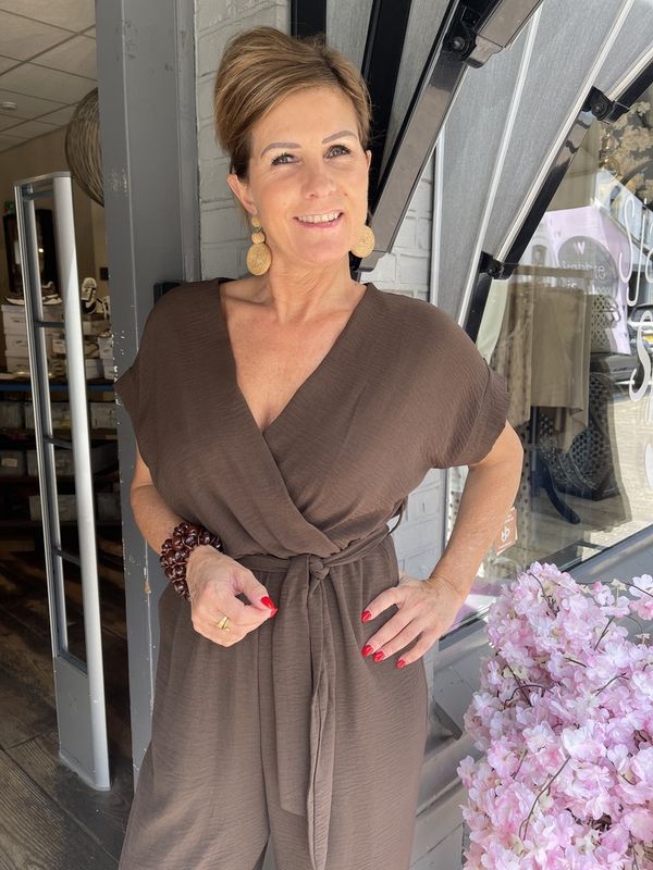 Jumpsuit Chocolade Bruin