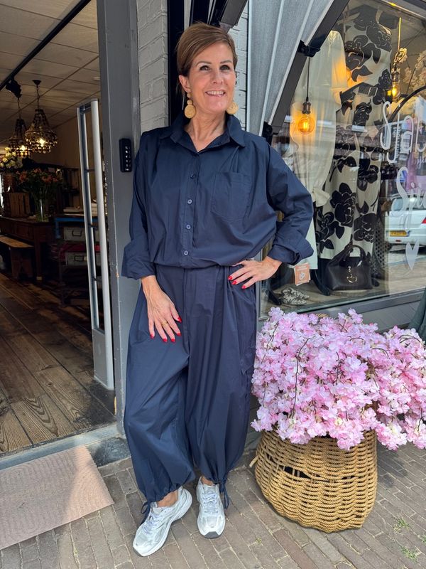 Ballon Blouse Mellie - Donkerblauw
