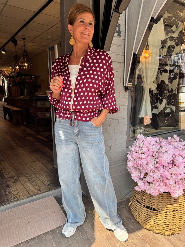 Polkadot Bomberjack  - Bordeaux