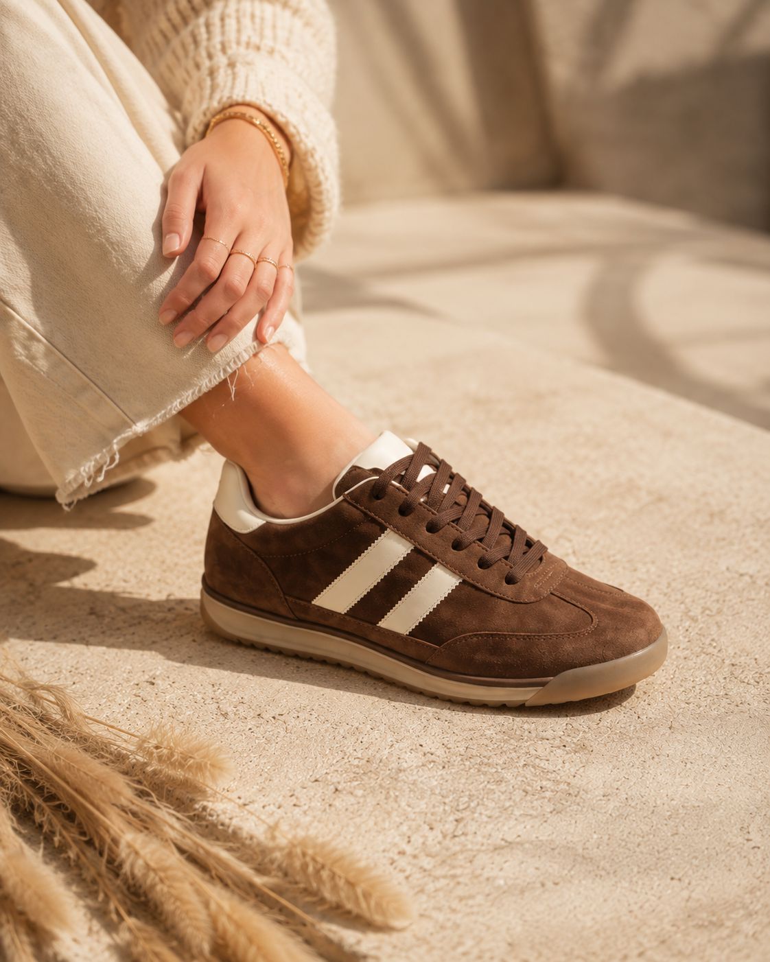 SNEAKER MEYA - Chocolade Bruin