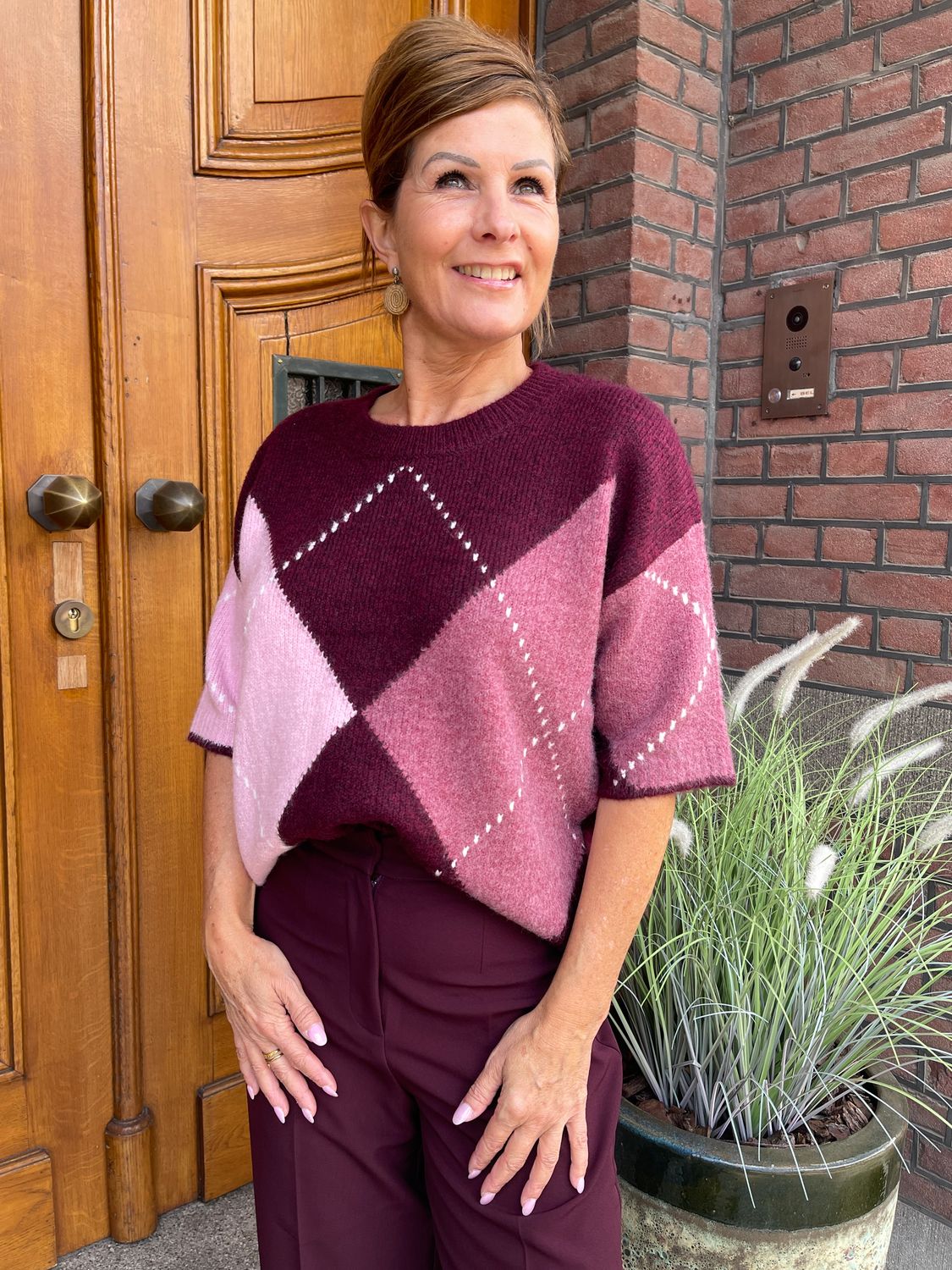 GERUITE SWEATER Bordeaux - Lichtroze