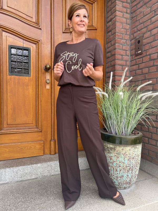 Pantalon POYA Chocolade Bruin