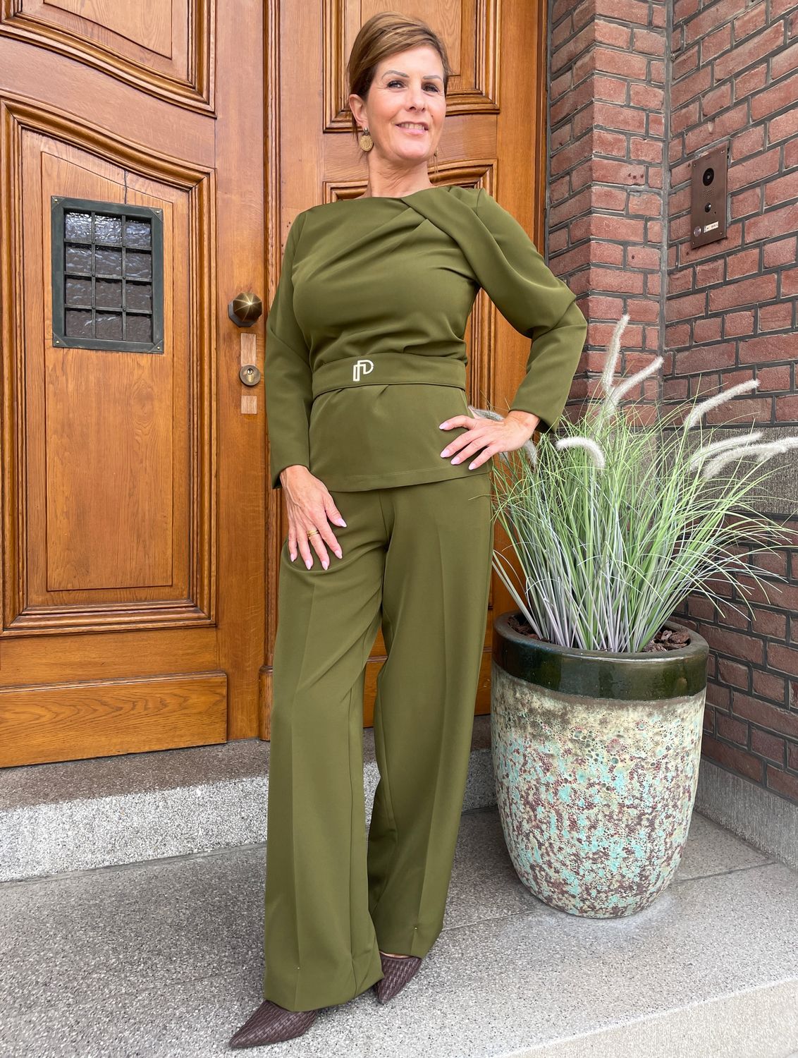 TESS PANTALON - OLIVE