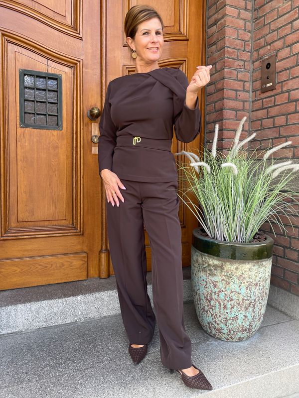 TESS PANTALON - CHOCO