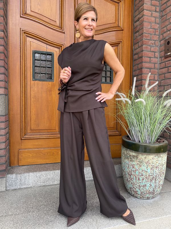 PANTALON Azzuma - Chocolade Bruin