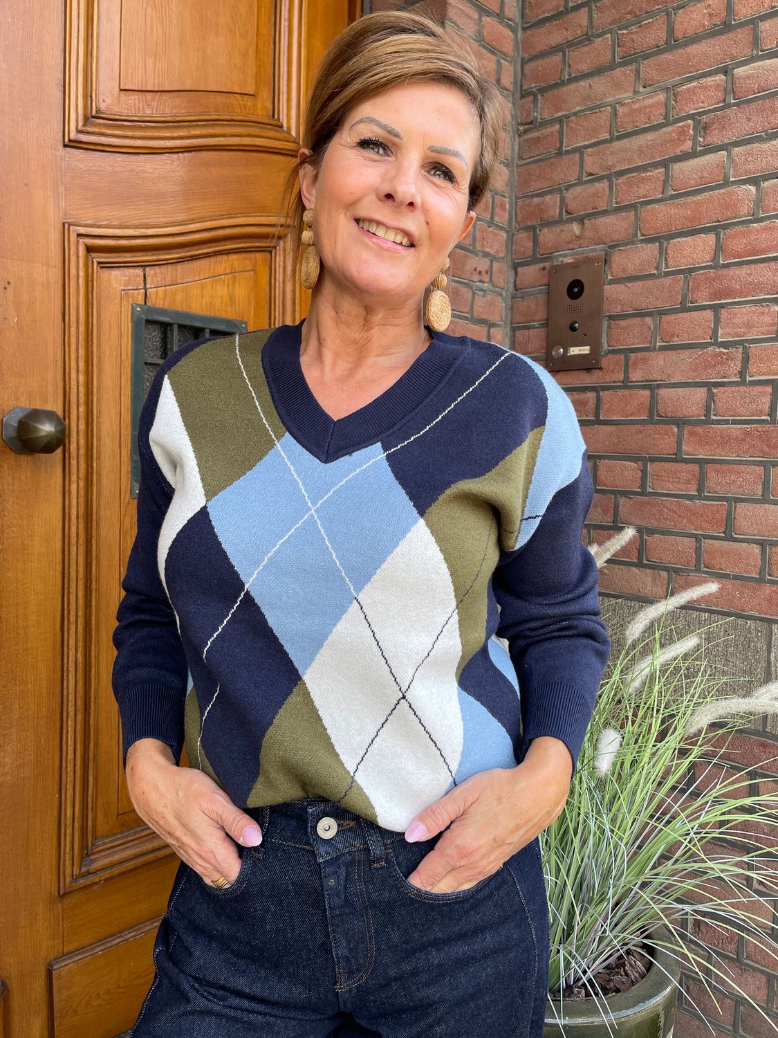 SWEATER HEIDI - Geruit