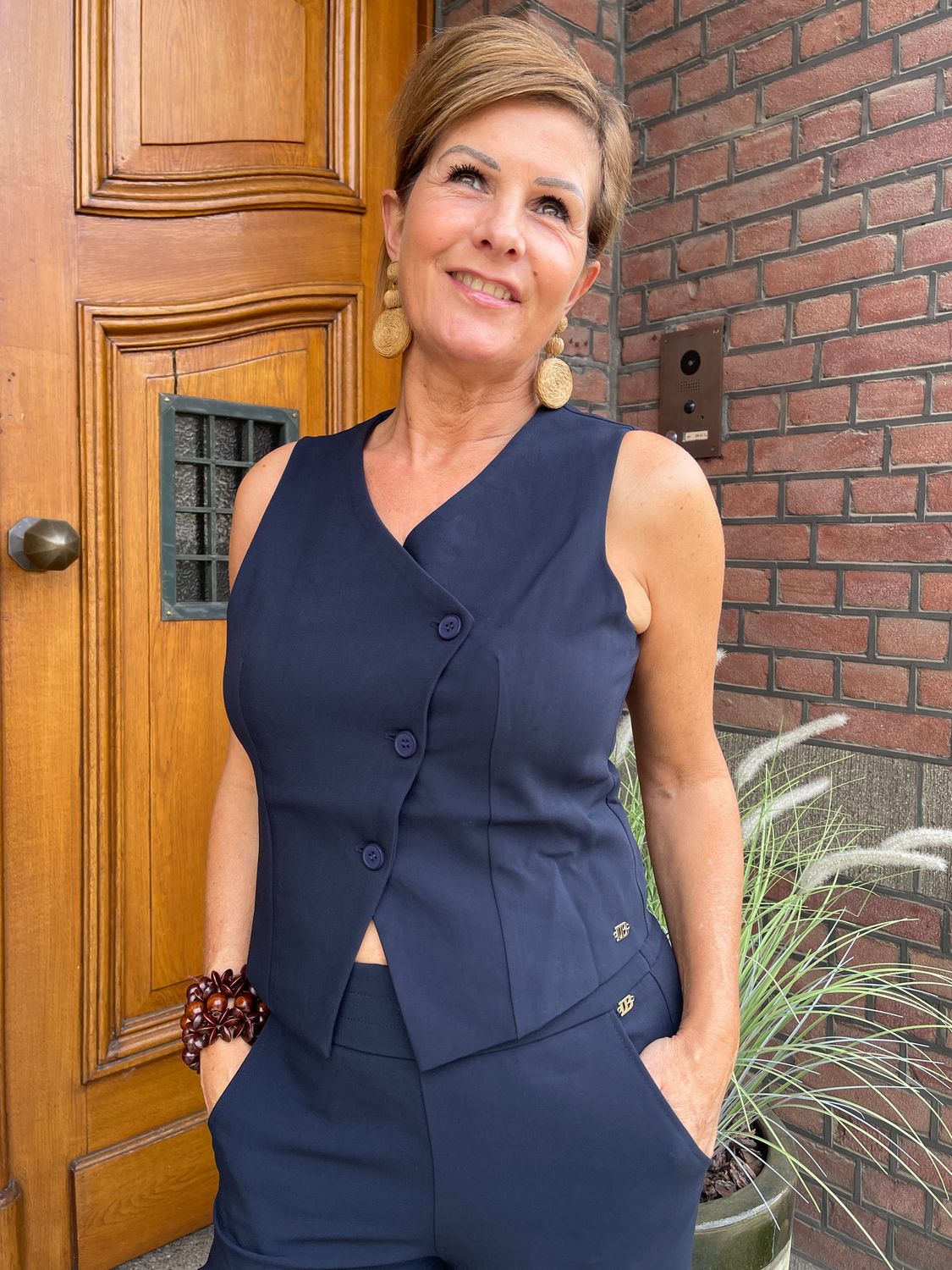 GILET TOP HELINA - Donkerblauw