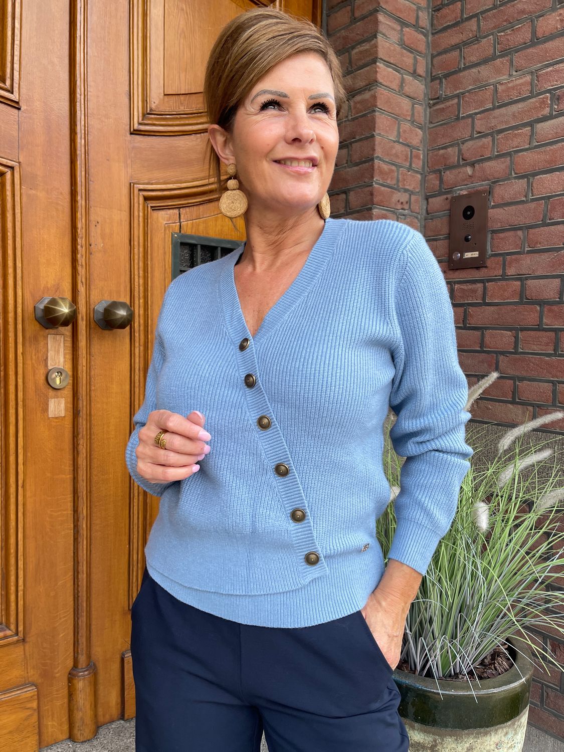 SWEATER HESTER - Lichtblauw