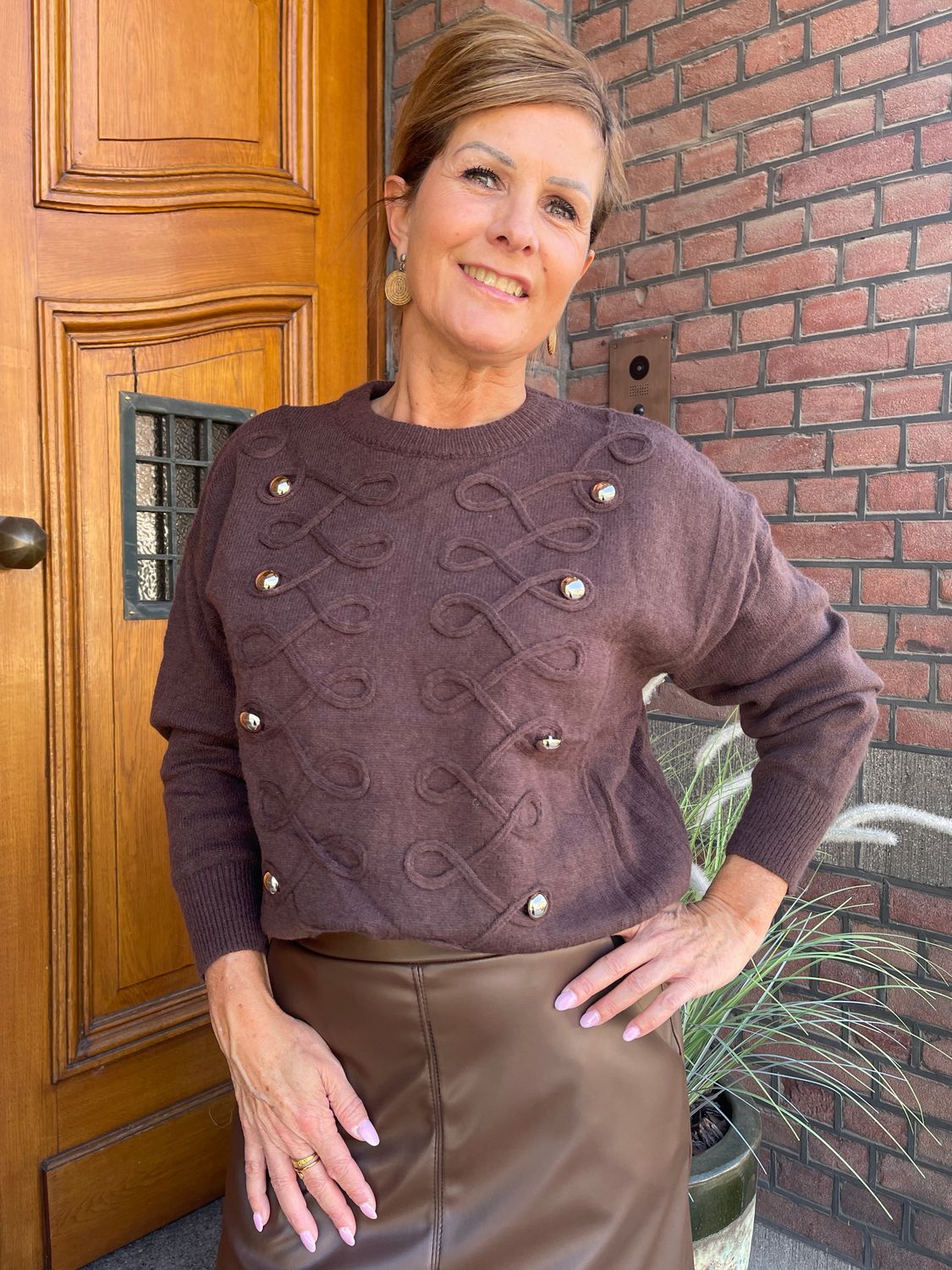 Sweater Melanie - Chocolade Bruin