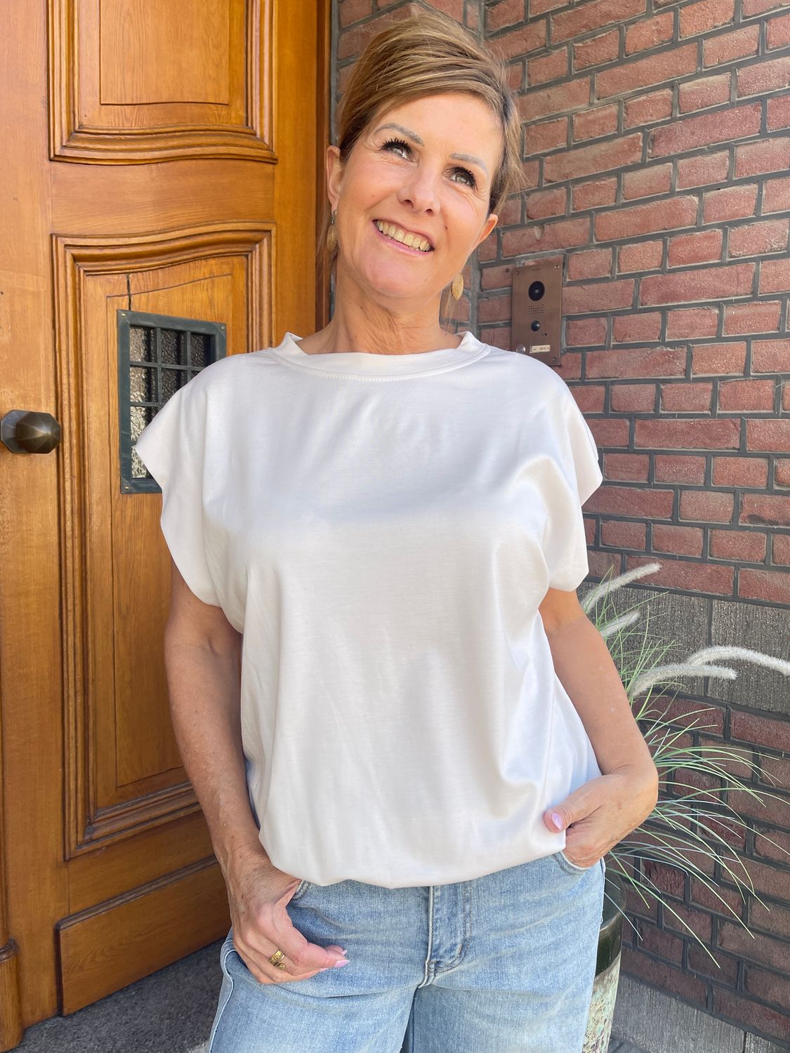 BALLON TOP - Beige - Melanie