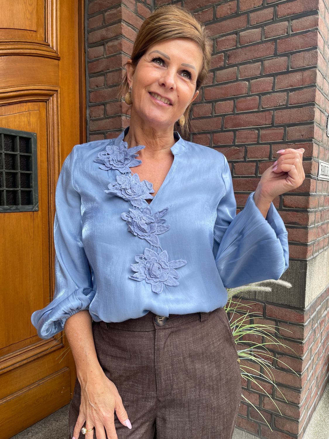 Blouse Ally - Lichtblauw