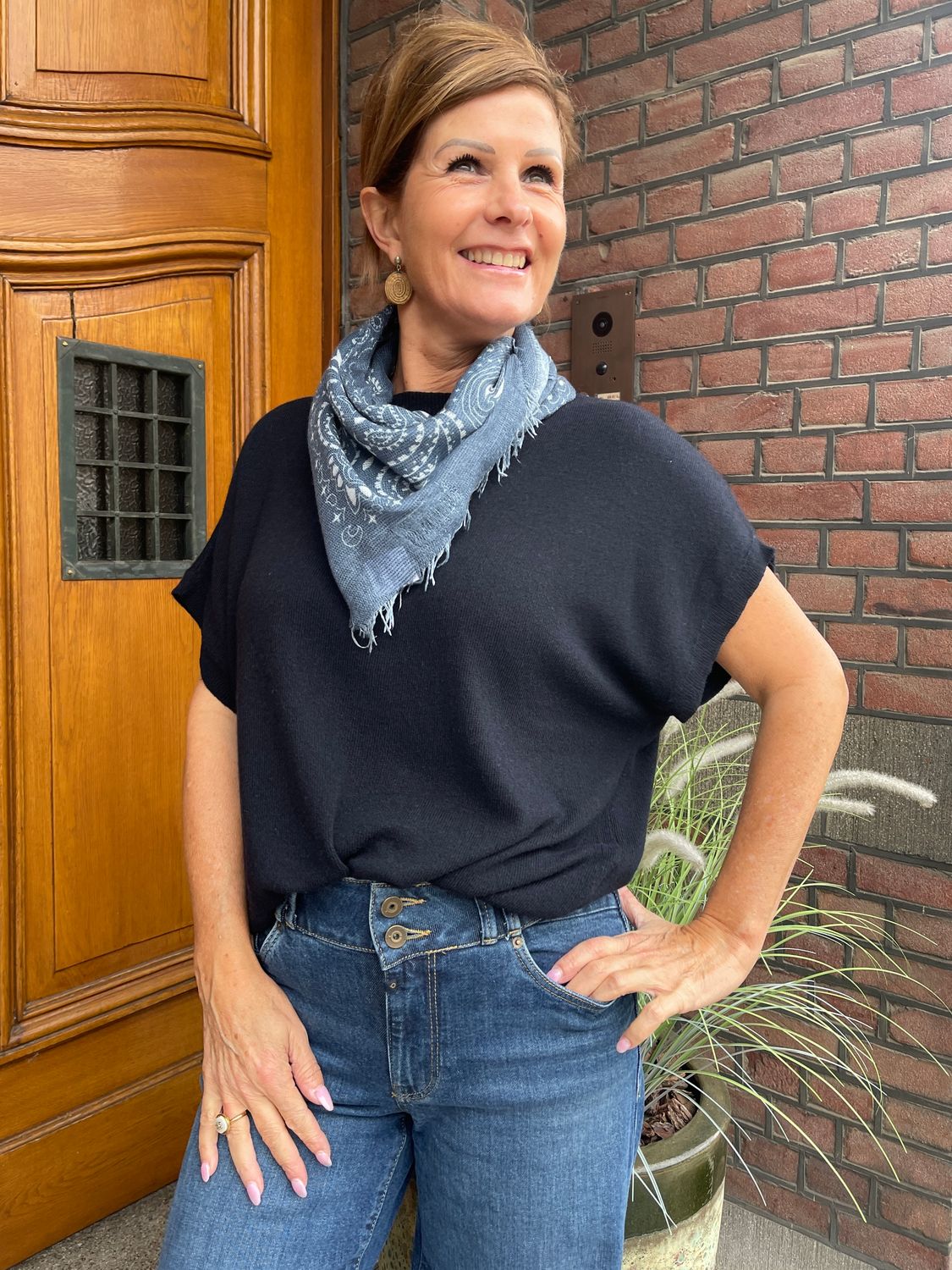 Cashmere Blend Sweater - Donkerblauw