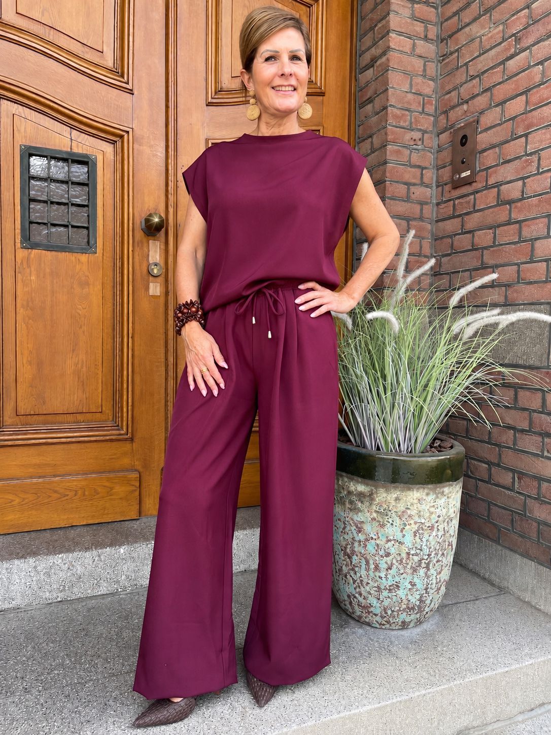 Pantalon Kaya - Bordeaux
